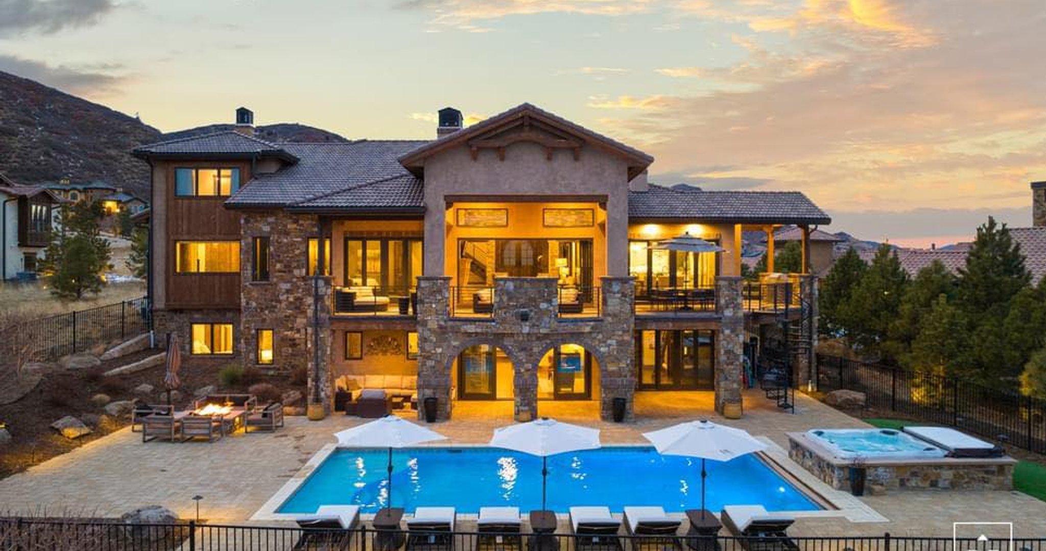 A Cherry Hills Village Colorado estate on a tree-lined street